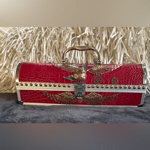 ONE OF A KIND VINTAGE STYLE WINE CASE HOLDER STEAMPUNK NAVY PIRATE CONNISSEAUR